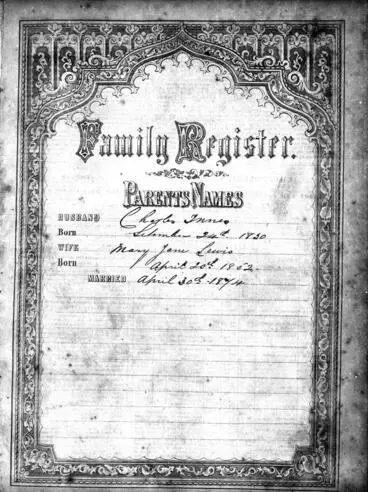 Innes Family Bible Image: Innes Family Bible