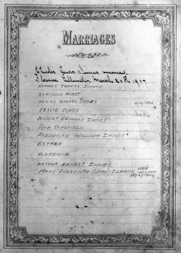 Innes Family Bible Image: Innes Family Bible