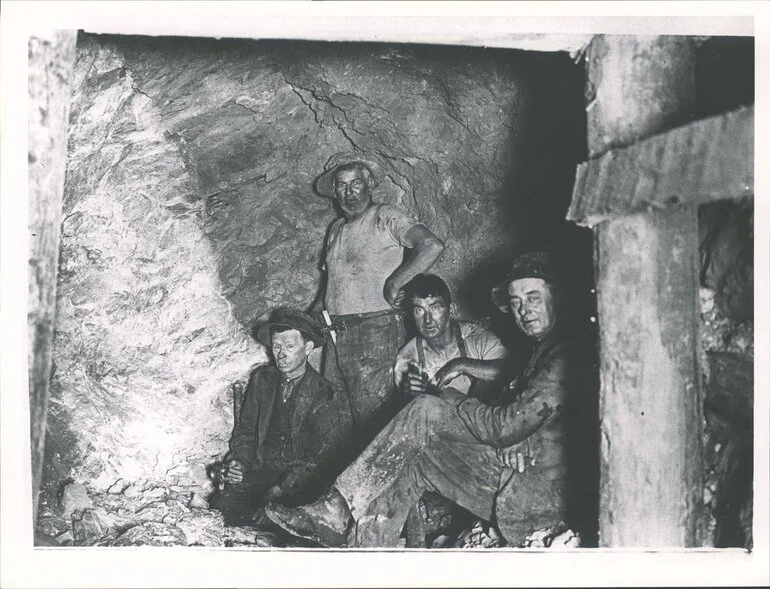 Image: Inside Big River Gold Mine - quartz vein on left
