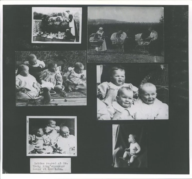 Image: Babies reared at Dr. Truby King's summer house at Karitane