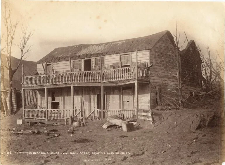 Image: Humphrey's Boarding House After Eruption June 10 1886