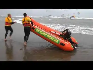 Image: Lifeguards at Muriwai