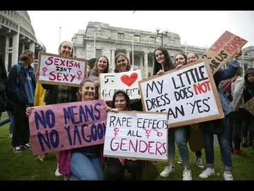Image: Protest against rape culture at Parliament