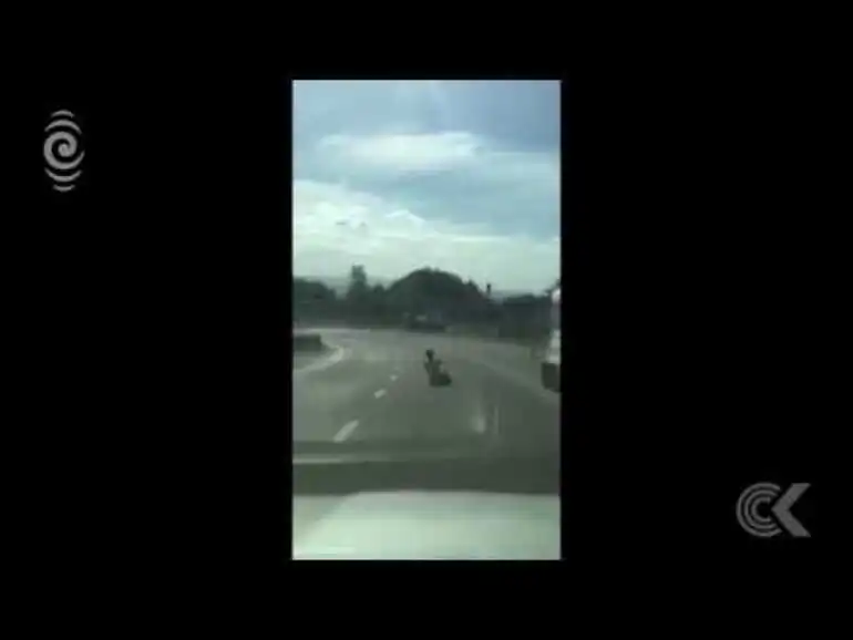 Image: Teen cruising down Kaikmai Ranges on cart goes viral