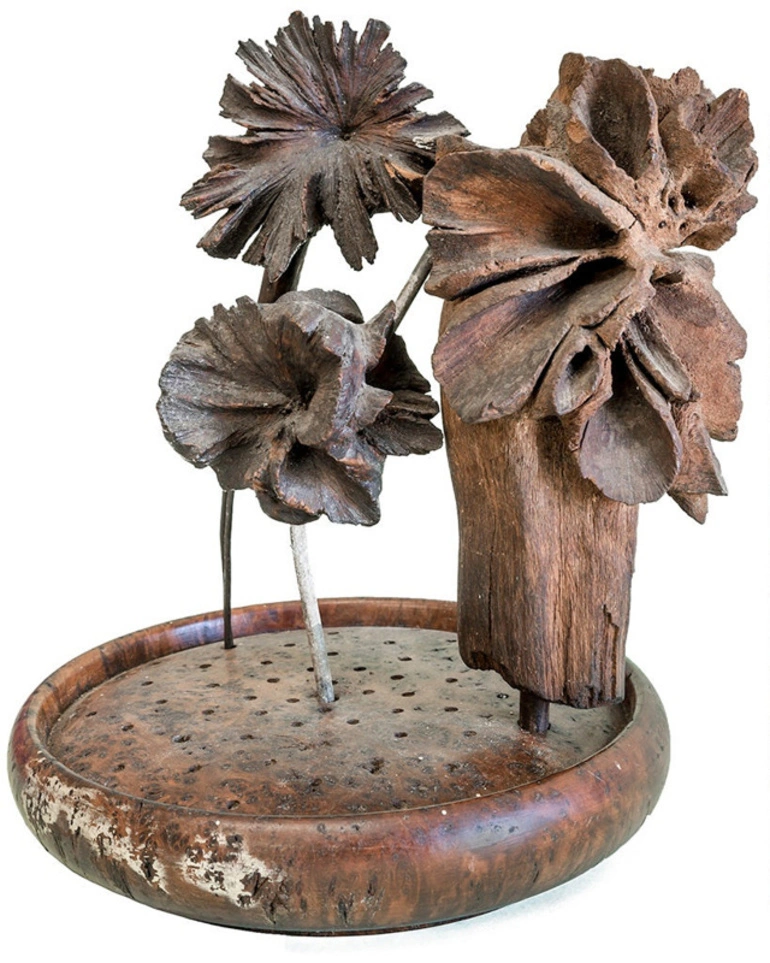 Image: Wood Roses on a Base