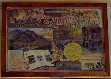 Promotional poster - Te Aroha the Sanatorium of New Zealand Ye Waters of Comfort Image: Promotional poster - Te Aroha the Sanatorium of New Zealand Ye Waters of Comfort