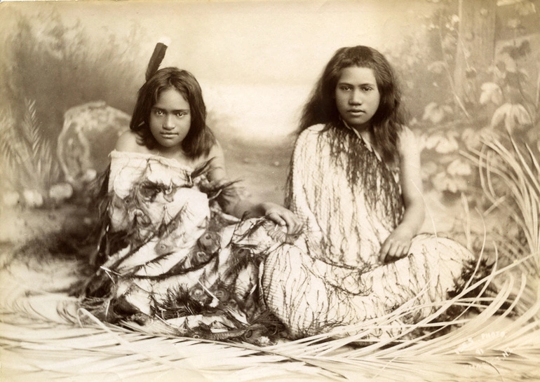 Image: Two young girls sitting