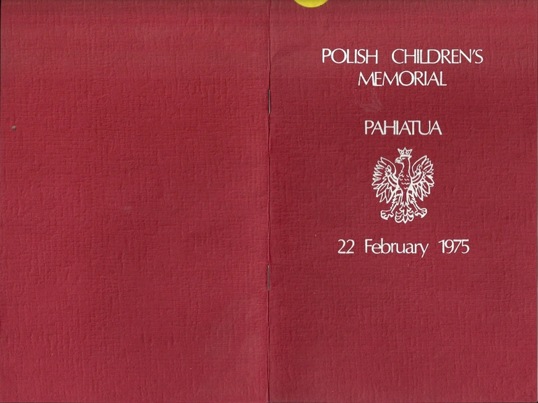 Image: 1975 memorial service booklet