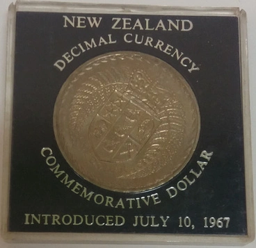 Coin: New Zealand Decimal Currency Commemorative Dollar Image: Coin: New Zealand Decimal Currency Commemorative Dollar