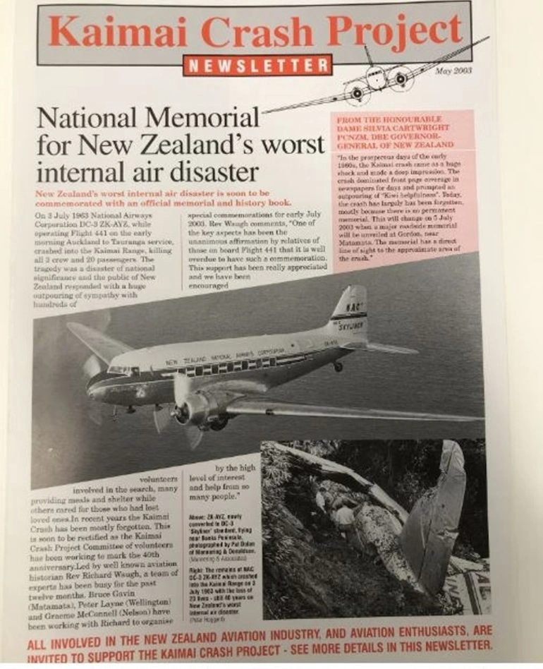 Image: Newsletter, Kaimai Crash Project