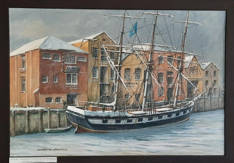 Image: Painting of Dunbar Wharf in London