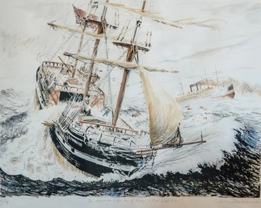 Edwin Fox in the Bay of Biscay Image: Edwin Fox in the Bay of Biscay