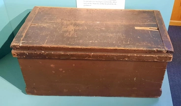 Cabin Trunk - Belonging to the Robins Family - 1875 Voyage Image: Cabin Trunk - Belonging to the Robins Family - 1875 Voyage