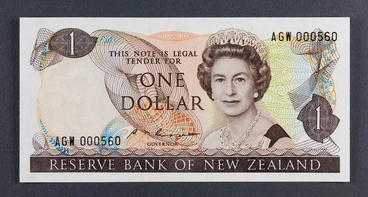Reserve Bank of New Zealand 1981 One Dollar Fourth Series Image: Reserve Bank of New Zealand 1981 One Dollar Fourth Series