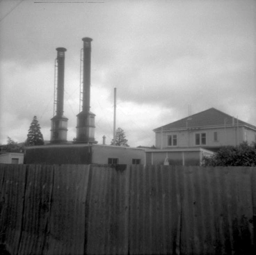 Furnaces at the Reserve Bank's Upper Hutt premises, July 1972 Image: Furnaces at the Reserve Bank's Upper Hutt premises, July 1972