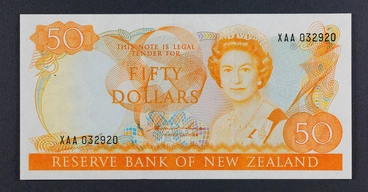Image: Reserve Bank of New Zealand 1981 Fifty Dollars Fourth Series