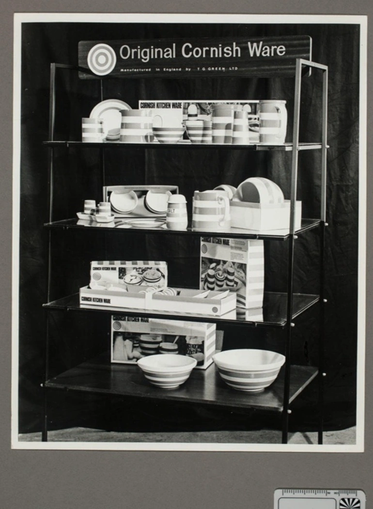 Image: Photograph - Shelf display of 'Original Cornish Ware'