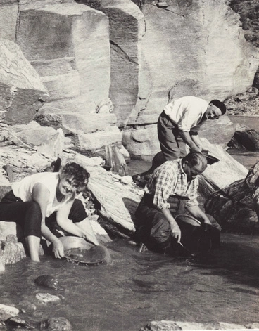 Image: Photograph [Three Men Panning for Gold]