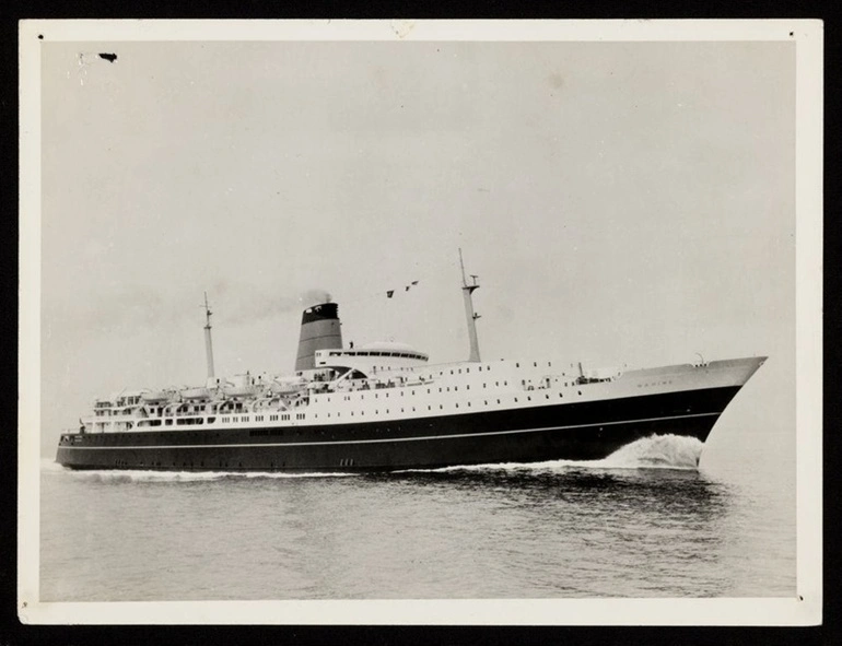 Image: The 'Wahine' at sea.