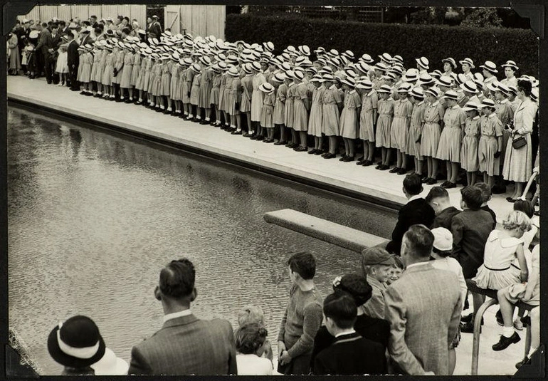 Image: Villa Girls at the Opening of the Swimming Pool