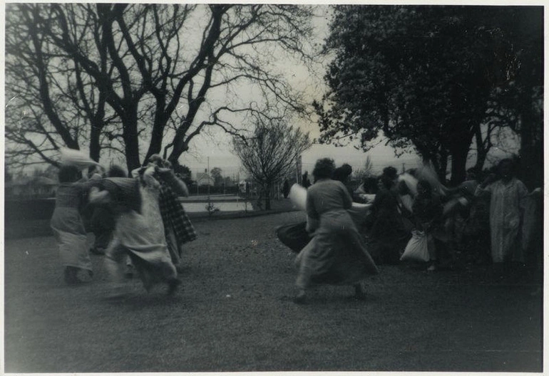 Image: Pillow fighting on Mercy Day 1962