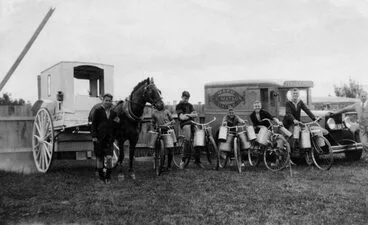 Image: Watson Milk Delivery Truck and Carriage