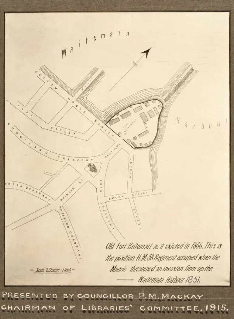 Image: Old Fort Britomart as it existed in 1866