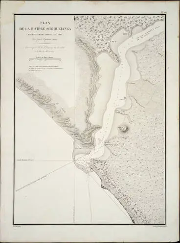 Image: Plan de la Riviere Shooukianga (Ile Ika-na-Mauwi, Nouvelle-Zelande) Leve par le Capitaine Herd