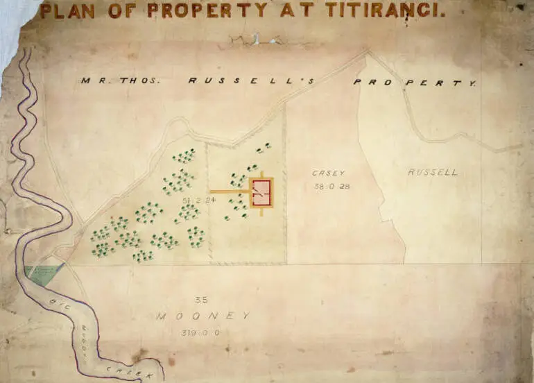 Image: Plan of property at Titirangi.