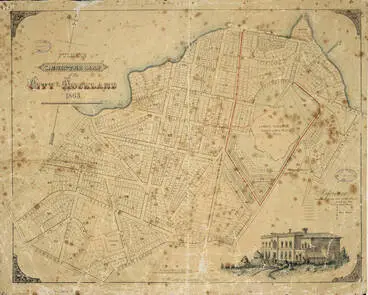 Image: Pulman's register map of the City of Auckland