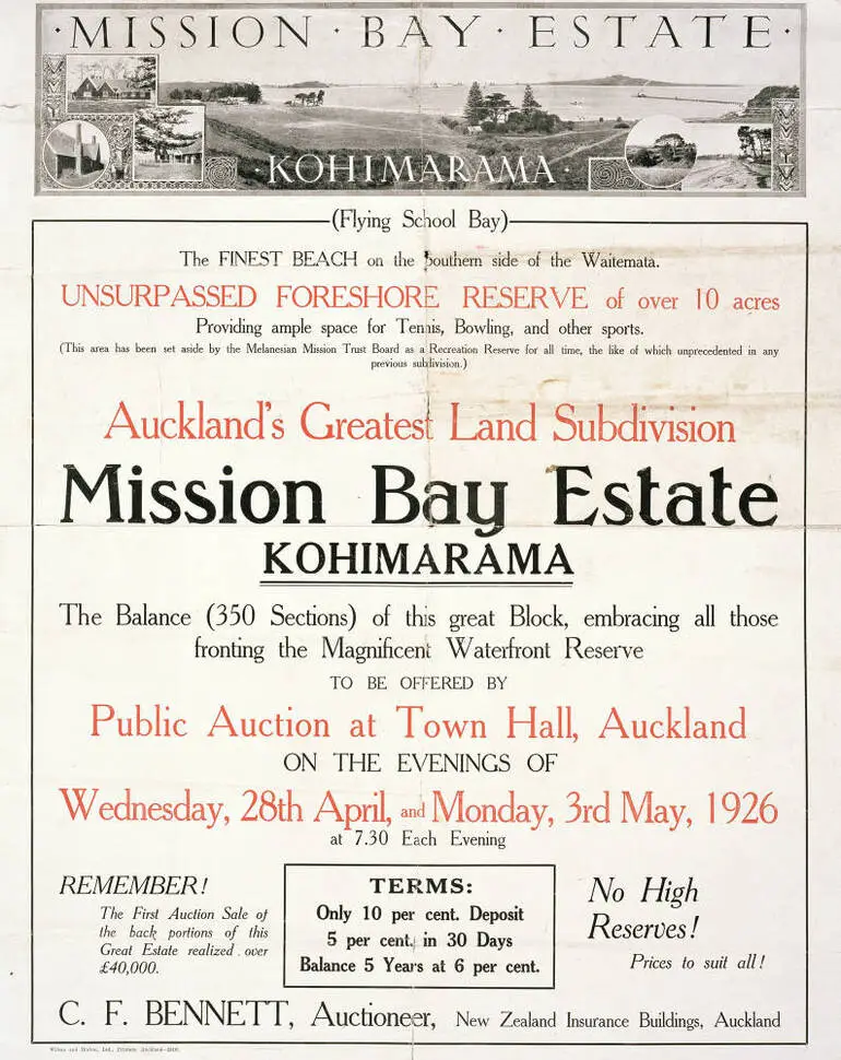 Image: Mission Bay estate Kohimarama