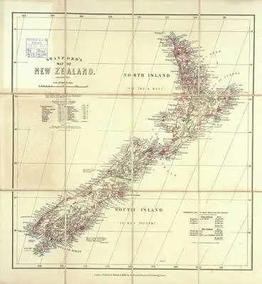 Stanford's map of New Zealand Image: Stanford's map of New Zealand