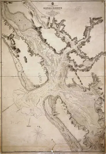 Image: Kaipara Harbour, surveyed by Comr. B. Drury, and the officers of H.M.S. Pandora, 1852