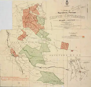Image: Plan of northern portion, Selwyn settlement, Piako County.