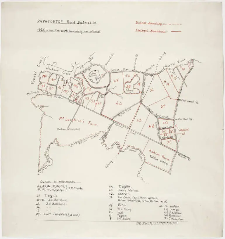 Image: Papatoetoe Road District in 1885