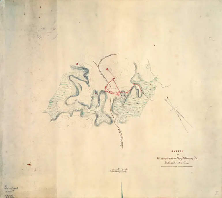 Image: Sketch of ground surrounding Paterangi Pa