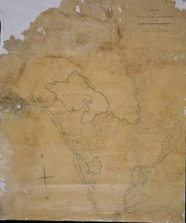 Image: Plan of the military settlements in the middle Waikato district.