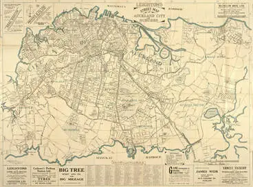 Image: Leightons street map of Auckland City and suburbs