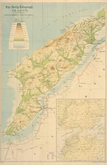 Image: The Daily Telegraph war map of the Gallipoli Peninsula