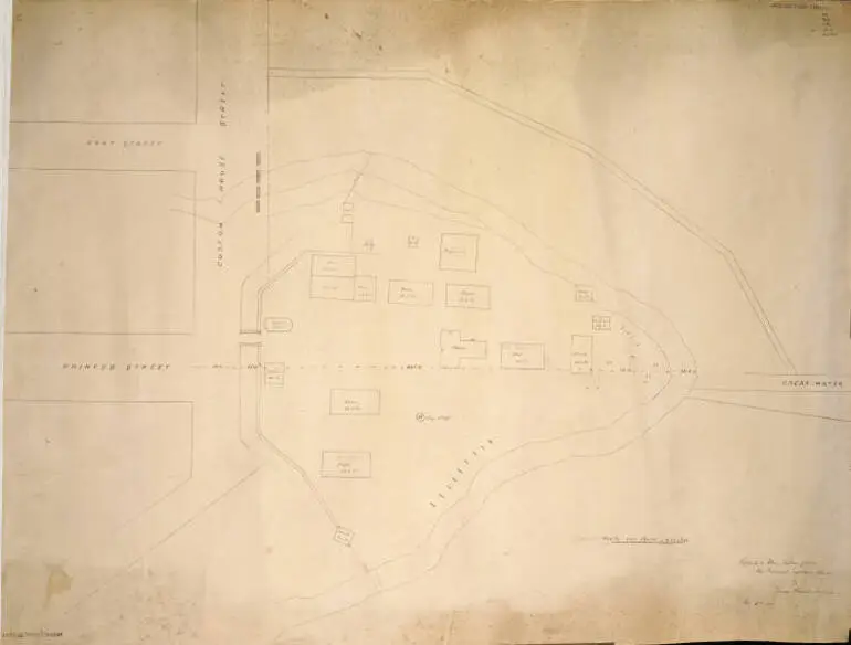 Image: Copy of a plan taken from the Provincial Engineers Office by Charles Francis Hulme. Nov. 5th 1870