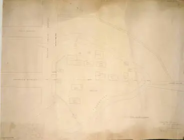 Image: Copy of a plan taken from the Provincial Engineers Office by Charles Francis Hulme. Nov. 5th 1870