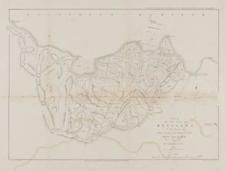 Image: Plan of the town of Auckland in the Island of New-Ulster or Northern Island New Zealand by Felton Mathew Surv. Gen., 1841