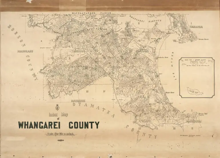 Image: Index map of Whangarei County
