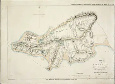 Image: Plan of Russell, Bay of Islands, New Zealand surveyed by Felton Mathew, 1841