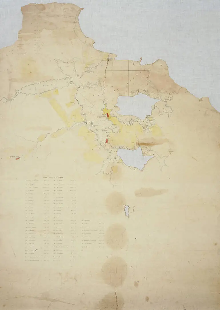 Image: Map of Bay of Islands showing allotments