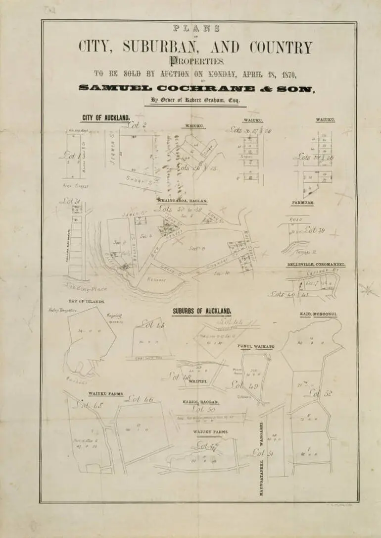 Image: Plans of city, suburban, and country properties to be sold by auction