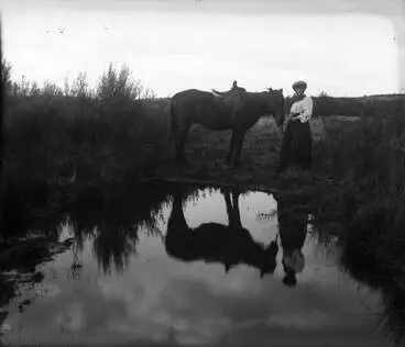 Evelyn Vaile by the Waikato River, Broadlands, 1908 Image: Evelyn Vaile by the Waikato River, Broadlands, 1908