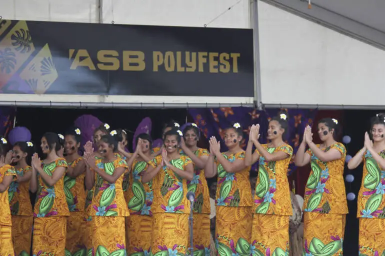 Image: Fijian meke dance, ASB Polyfest.