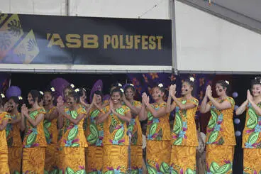 Image: Fijian meke dance, ASB Polyfest.