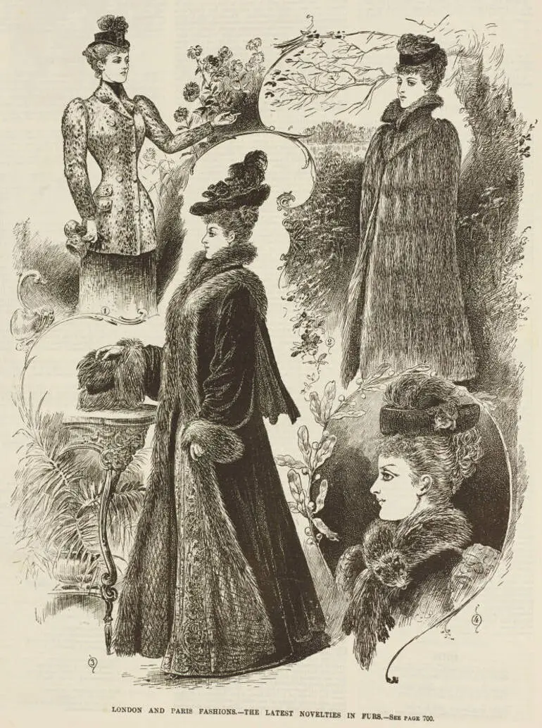 Image: London and Paris fashions - the latest novelties in furs